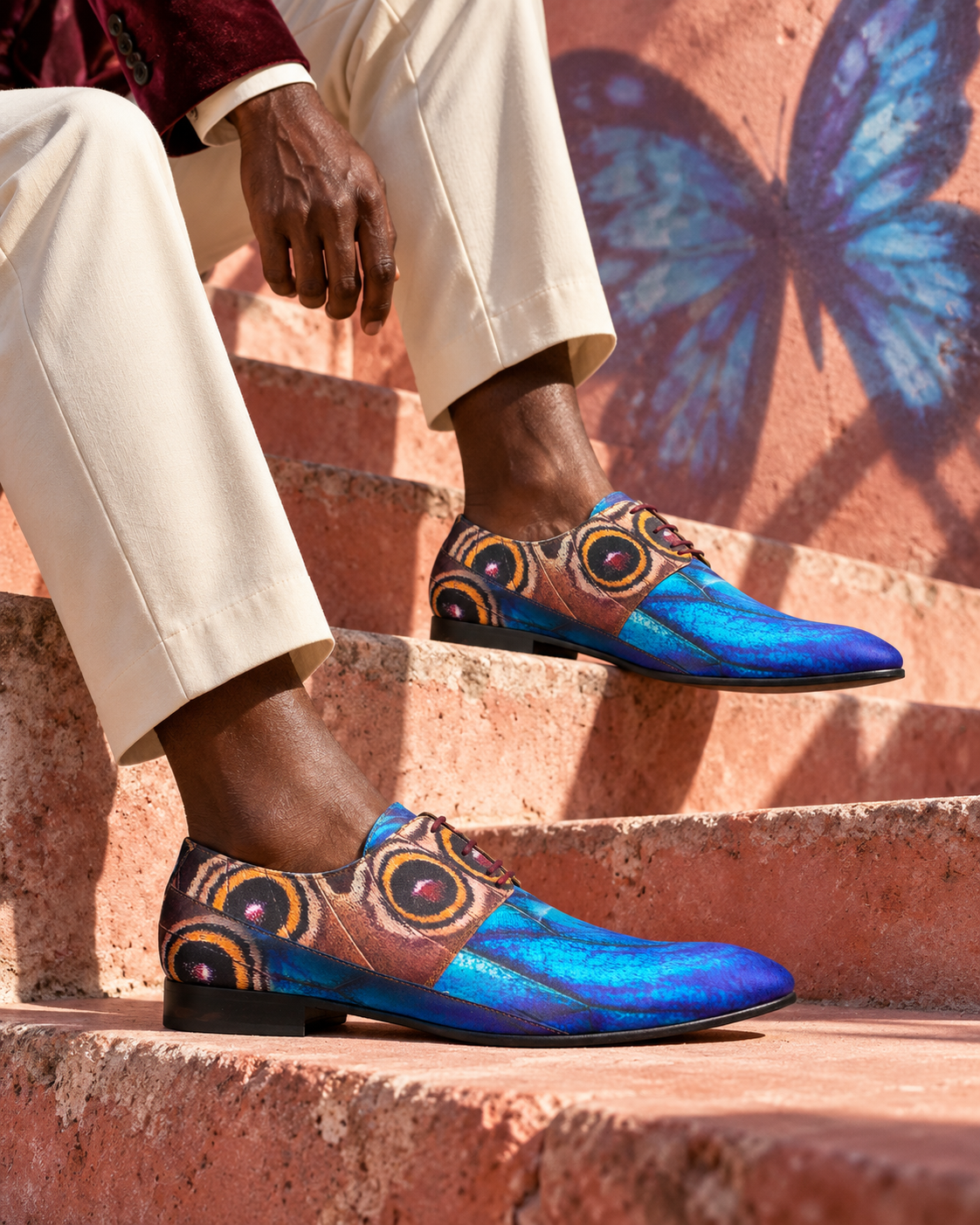 Butterfly blue — artistiek AI-stylingbeeld