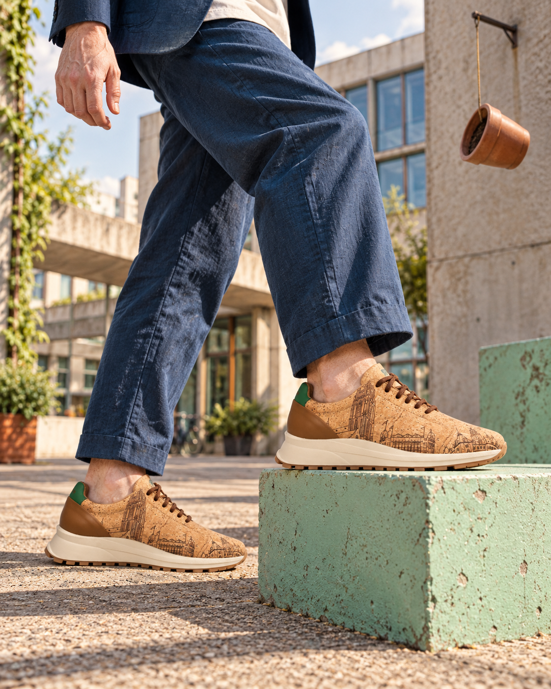 Rotterdam Cork Runner — artistiek AI-stylingbeeld