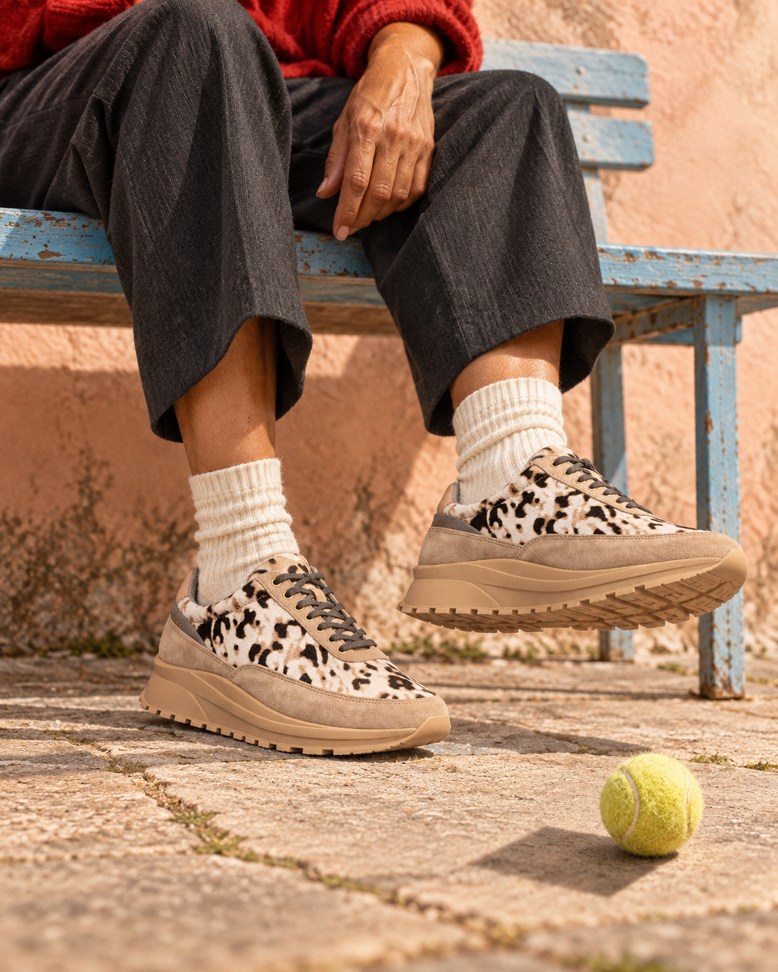 Snow Leopard Runner — artistiek AI-stylingbeeld
